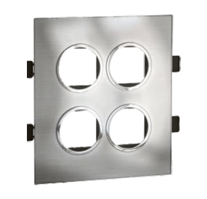 Legrand Arteor 2 x4M Stainless Steel Cover Plate With Frame, 5759 46